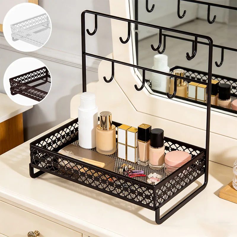 support-de-rangement-de-bureau-avec-crochets-conception-a-double-couche-pour-le-bureau-a-domicile-panier-de-rangement-porte-cles-de-couloir-aucune-installation-requise