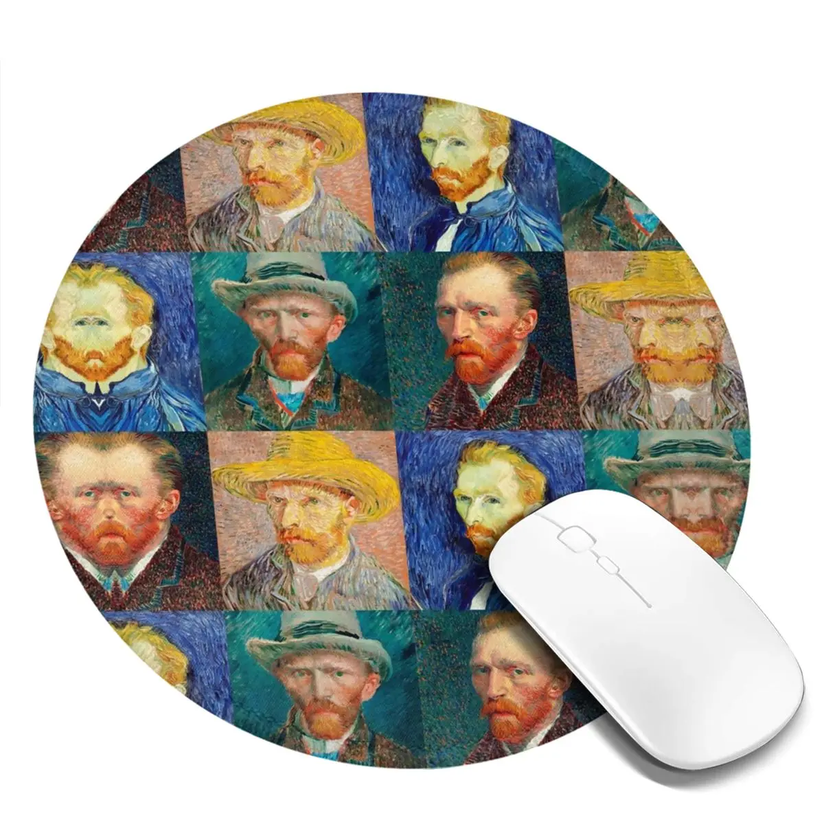 Gamer Mouse Pad Van Gogh Waterproof Mousepad Desk Accessories Self-Portrait Collage Fashion Mouse Mats For Laptop PC MacBook