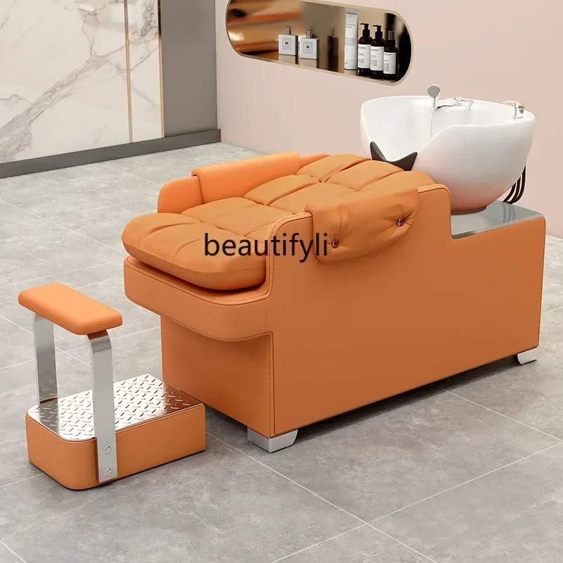 

Shampoo Chair Lying Completely Type Head Therapy Spa Bed Ear Cleaning Bed Thai Massage Bed with Pedal