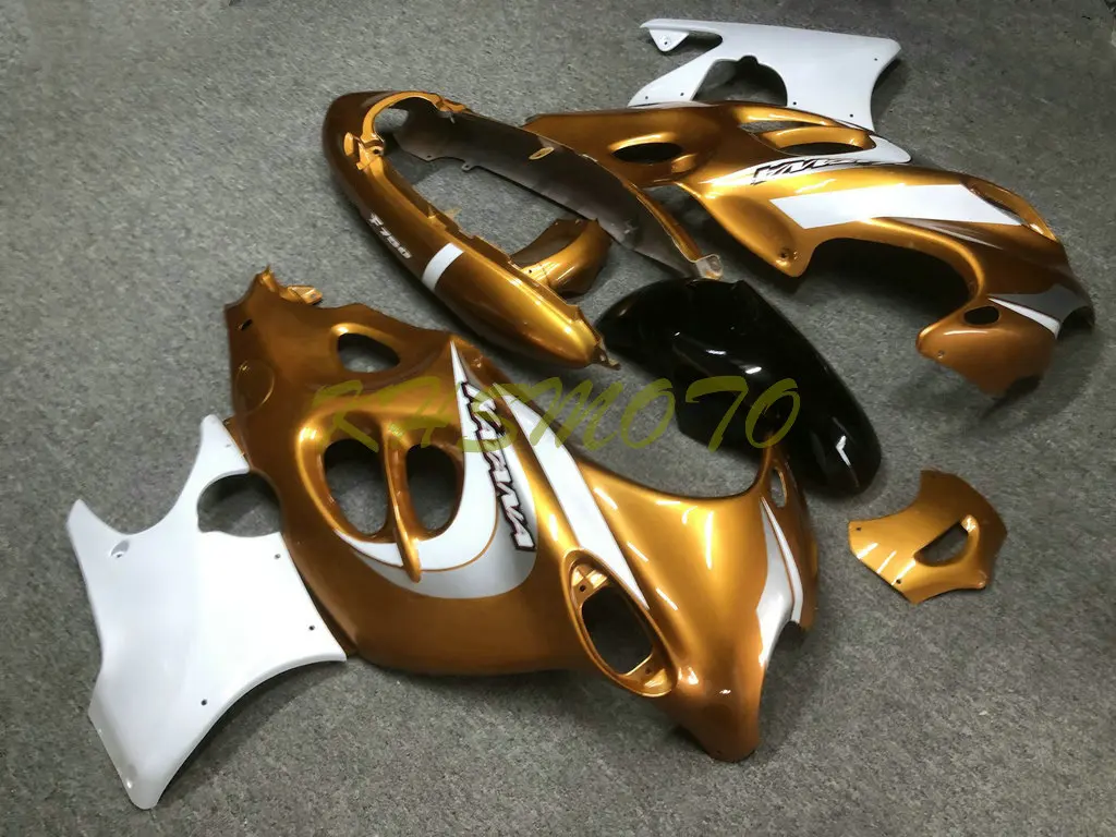 TOP Motorcycle Fairings Kit for SUZUKI GSXF600 GSXF750 2003 2004 2005 2006 GSX600F GSX750F 03-06 Golden White Bodywork Set