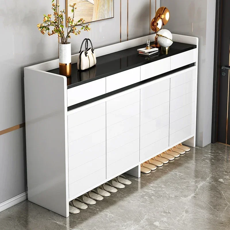 Armoire à Chaussures Blanche Multifonctionnelle, Placard de Rangement, Meubles, Échelle Simple, WW50SC