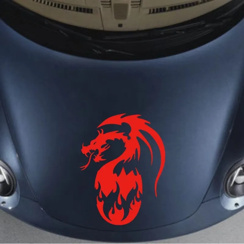 

43*56 cm large totem dragon design and shape heavy duty engine cover RV home decoration vinyl car stickers