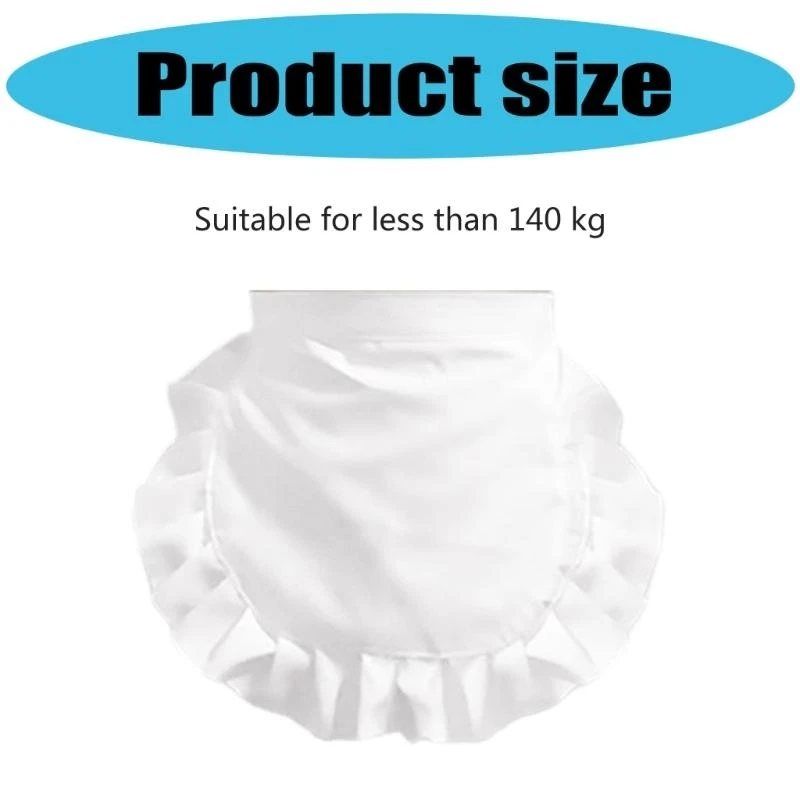 Ruffled Waist Apron Halloween Maid Costume Accessories Kitchen Cooking Apron H7EF