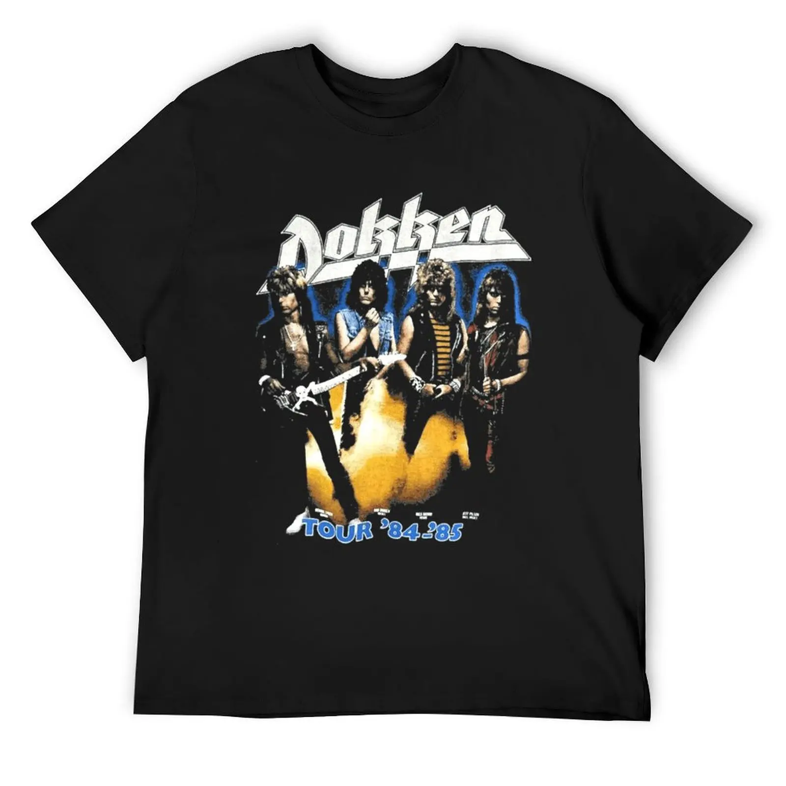 Dokken Black T-Shirt anime figures blacks man t shirt mens designer clothes