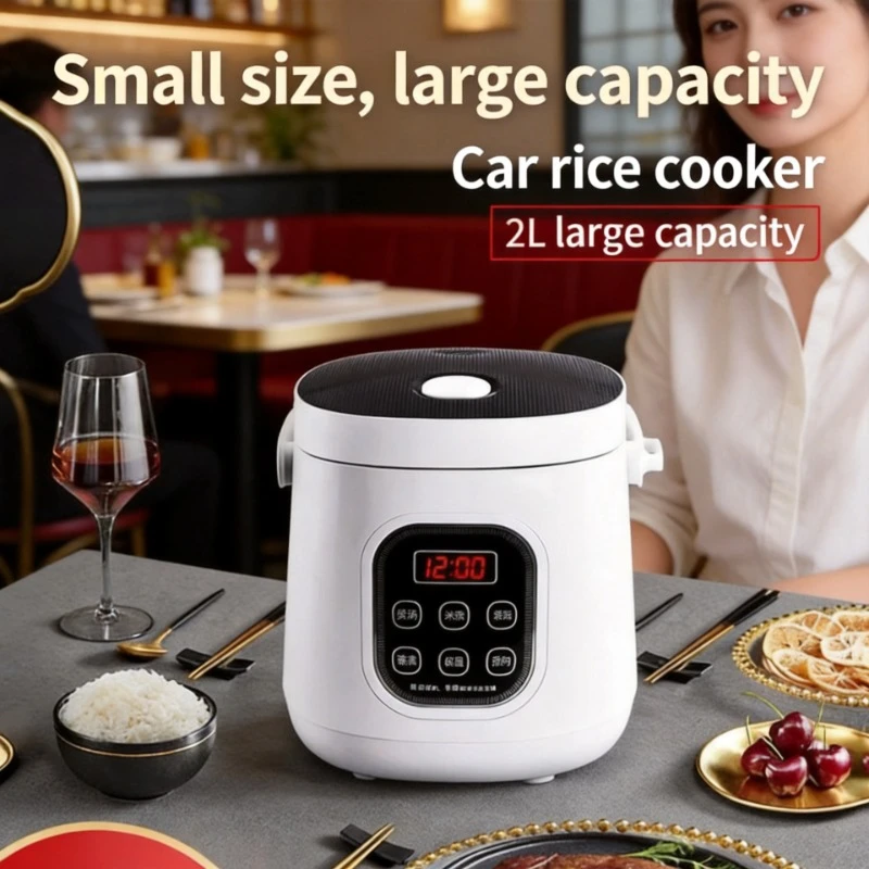 Car mounted rice cooker 12V 24V car home dual use multifunctional mini electric rice cooker for car truck self driving travel