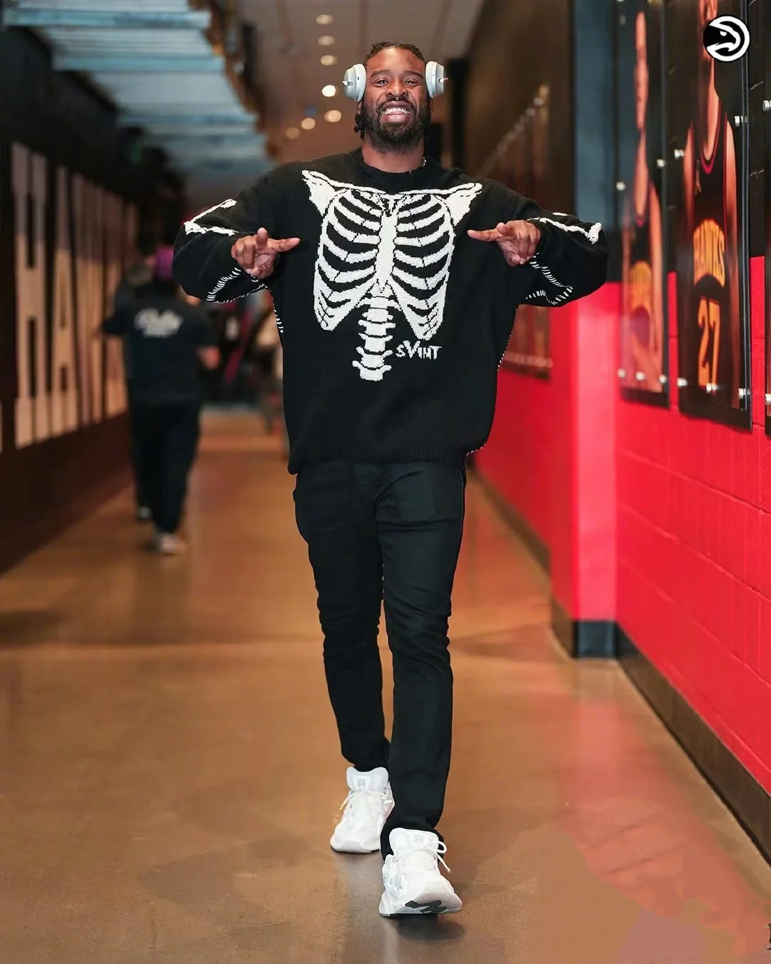 2026 سانت مايكل LONE-V العظام المكسورة المتعثرة الشارع الشهير خمر القطن عادية المتضخم الشتاء سترة البلوز هوديس