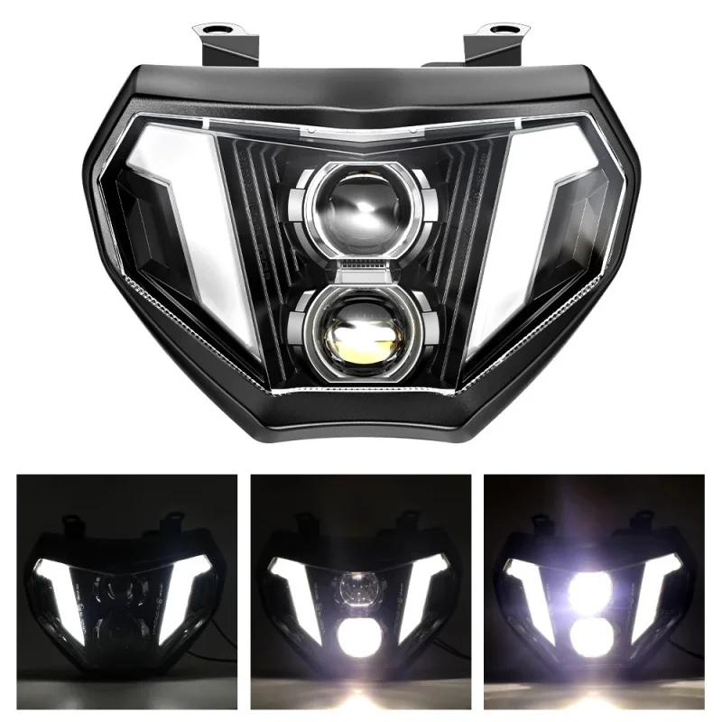E-mark LED Motorcycle Headlight Assembly with DRL for Yamaha MT09 MT07