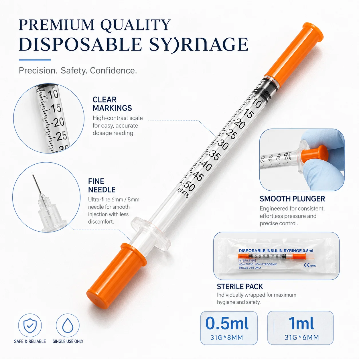 0.5ML/1ML Steril Tek Kullanıml - Baby Food Allergy Rash incelemesi ve fiyatı