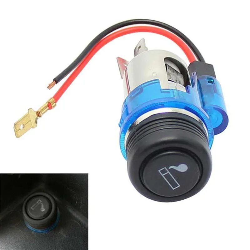 12V 120W car cigarette lighter socket female socket modification cigarette lighter assembly with light marine power socket