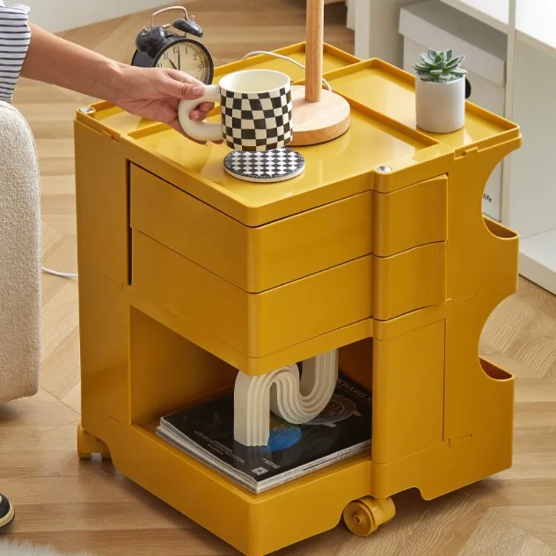 Nordic style drawer trolley storage cabinet, cosmetic sundries storage cabinet