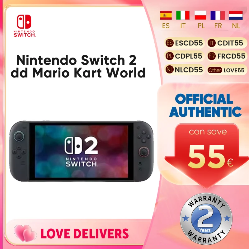 Nintendo Switch 2 dodaj Mario Kart World 7,9-calowy wyświetlacz LCD Konsola Joy-Con2 Stabilny tryb TV Gra wideo DLSS HDR 120 Hz