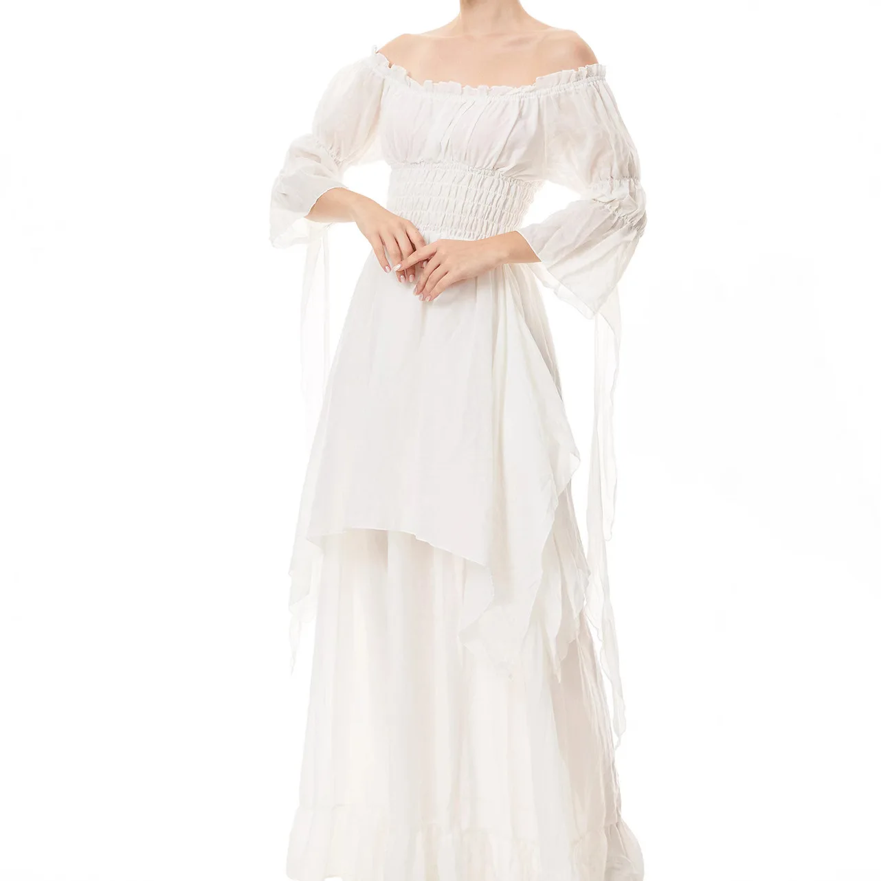 

Европейское средневековое длинное платье для косплея на Хэллоуин, длинное платье с талией в придворном стиле для женщин, исторический аутентичный костюм