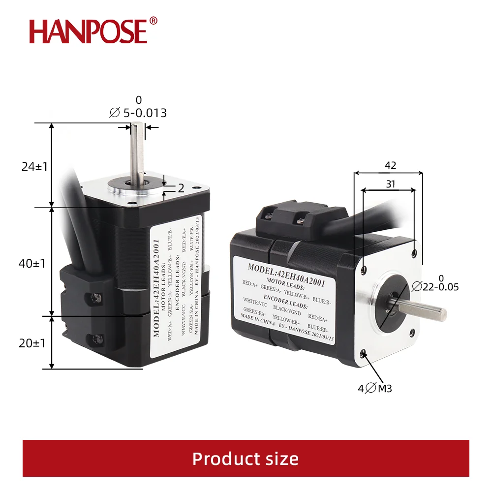 1 set 42EH40A2001 motor + CL42 drive servo motor NEMA 17 Stepper Motor 2.0A 0.4N.M and Closed Loop Servo Driver CNC Controller