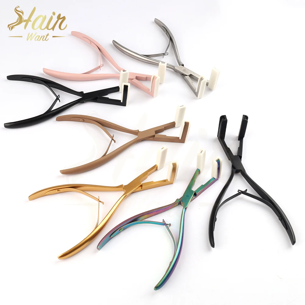 

Hair Want Tape in Hair Extensions Sealing Pliers Stainless Steel Hair Extensions Pliers Flat Surface Hair Extensions Tool