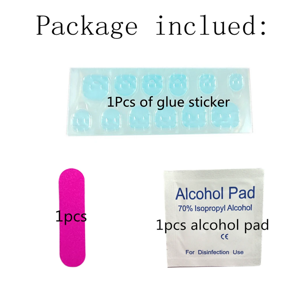 Super Long Press On Fake Nails With Jelly Glue Sticker 24Pcs Shiny Ballerina Coffin Artificial Fingernails Manicure False Nails