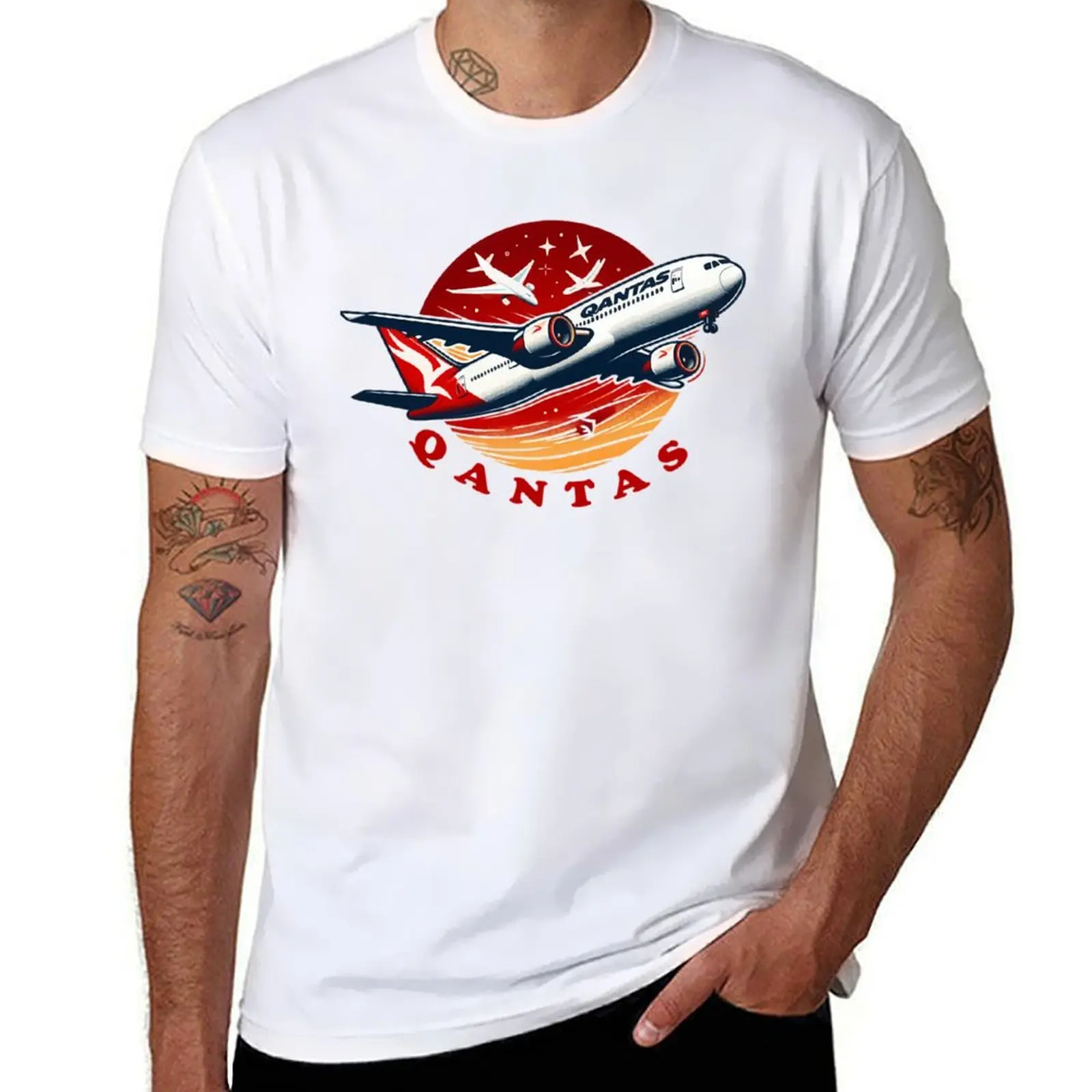 

Qantas Airlines T-Shirt t shirt man casual t shirts for man graphic tees T-Shirt