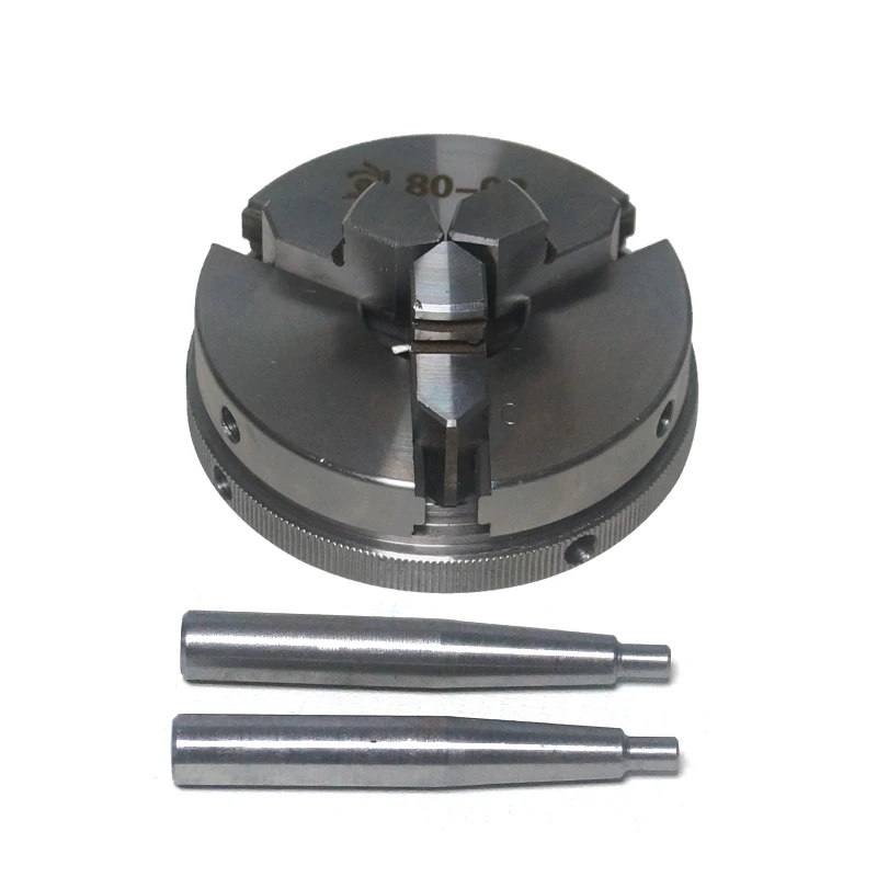 3Jaws 4 Jaws Wood Lathe Chuck 50/65/80/90/125mm Manual Chuck Self-centering DIY Metal Wood Lathe Tools