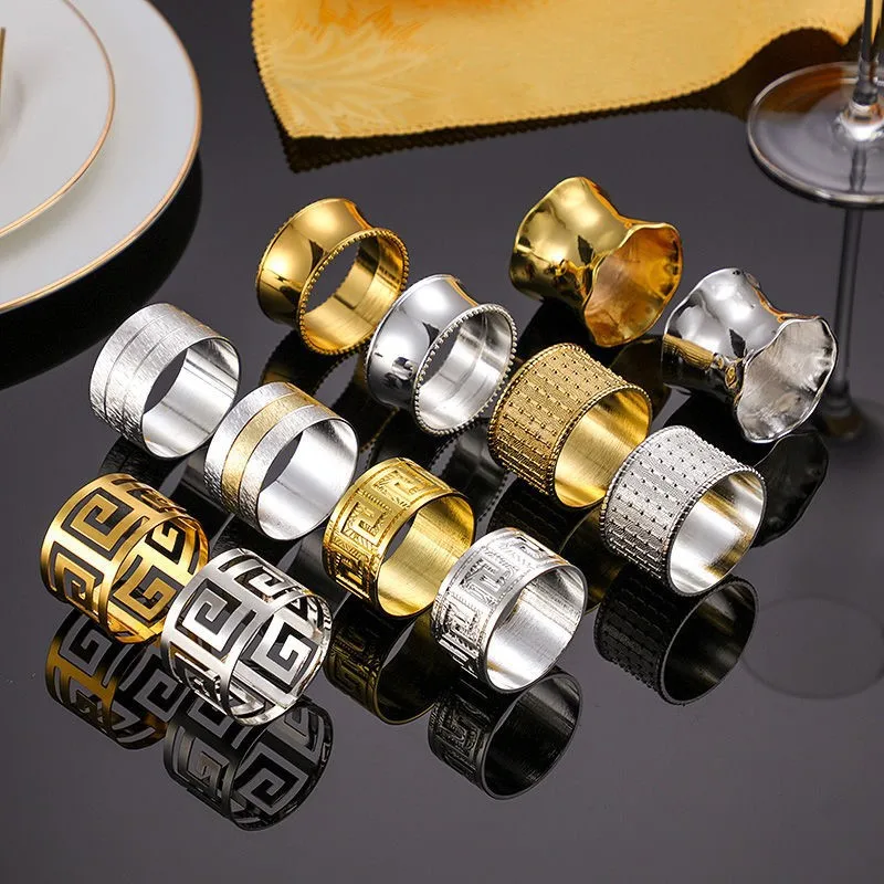 

Various Styles Exquisite Simple Napkin Buckle Napkin Ring Napkin Ring Fashion Cloth Ring Western Food Buckle Ring
