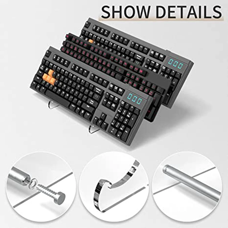 Keyboard Stand 3 Layers Clear Acrylic Keyboard Acrylic Display Stand For Mechanical Keyboards