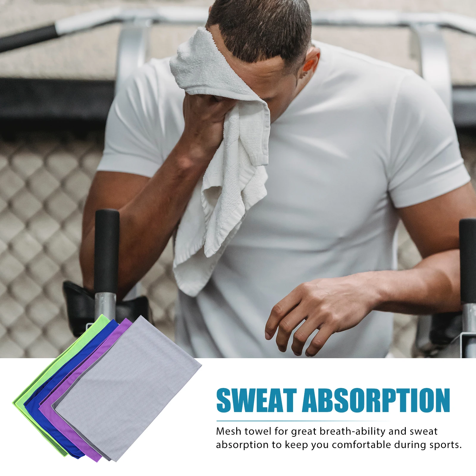

4pcs Cooling Sweat-Absorbent Quick-Dry Fitness Sports For Outdoor Camping Gym Travel Lightweight Ice Face Towel Summer Cooling