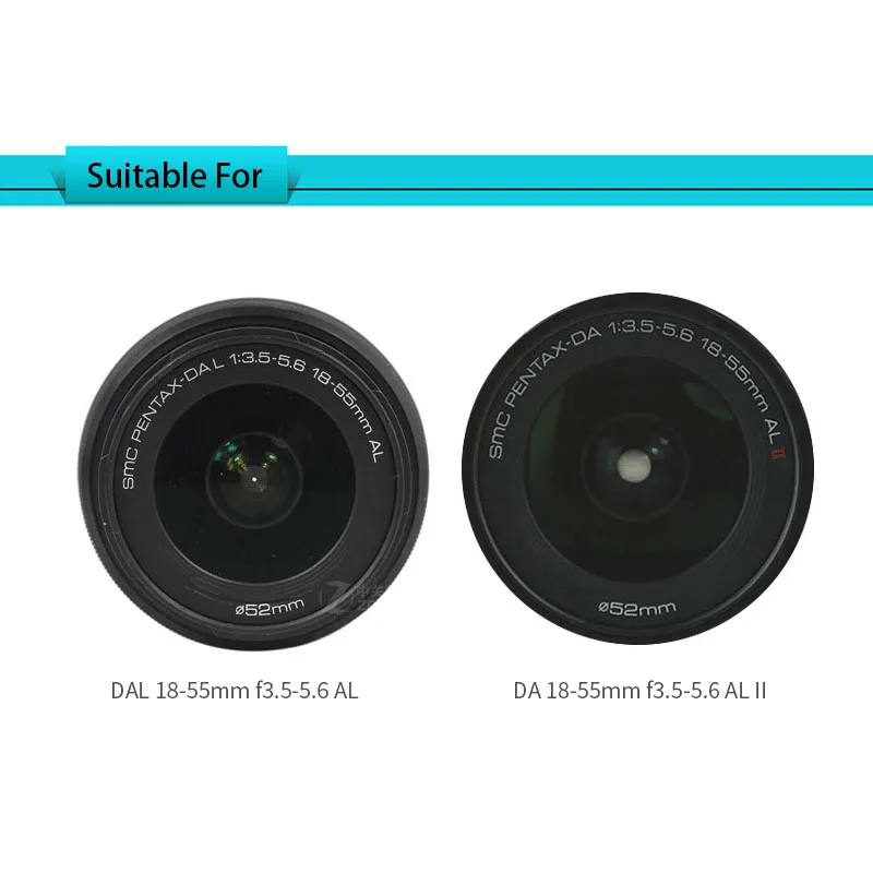 กล้องเลนส์ฮู้ด52มิลลิเมตรปกPH-RBAเหมาะกับสำหรับPentax K10D K20D K100D K110D Kx Km kx kr K-5 II K-30ที่มีDA 18-55มิลลิเมตรF3.5-5.6เลนส์