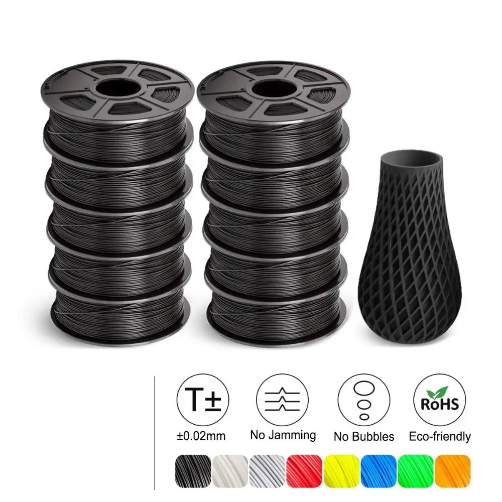 

New 1.75mm 3D Printer Filament Line Up Neatly biodegradable 3D Printer Consumables 100% Filament FDM Printing Materials