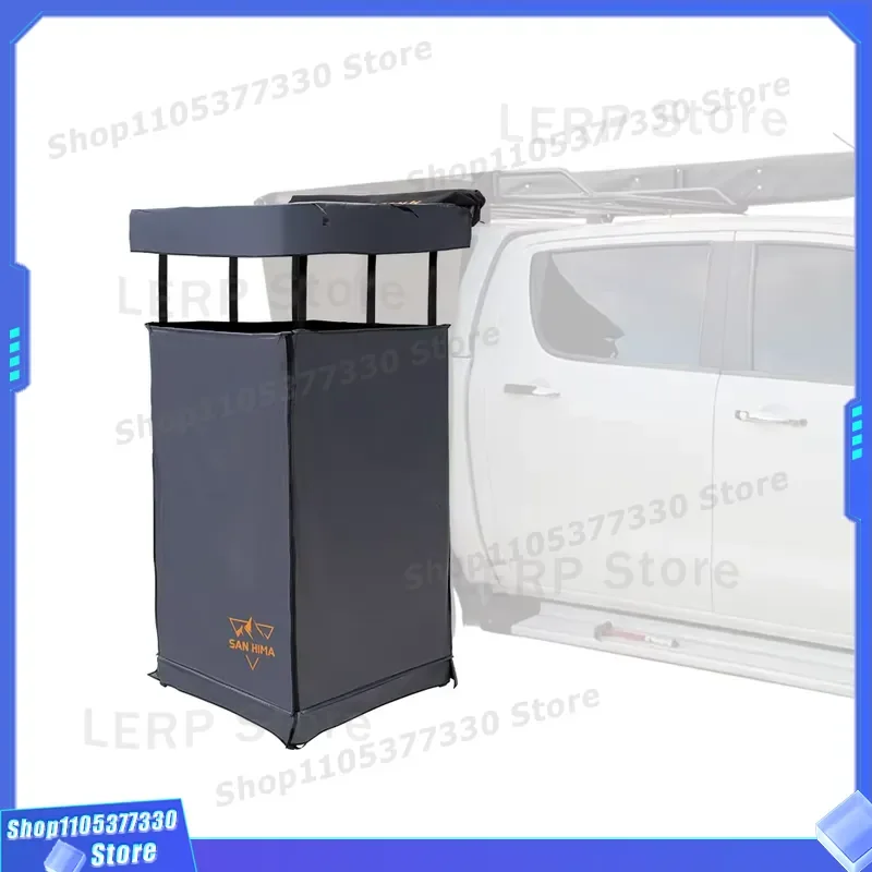 Holy Horse Portable Foldable Camping Shower Tent with LED Strip Light Car Side Awning for Outdoor Toilet Bath Privacy Shelter