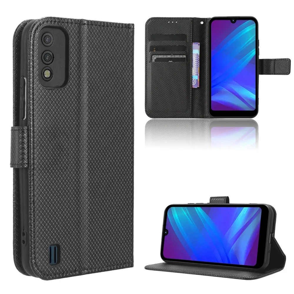 

For Itel A26 Case Luxury Flip Diamond Pattern Skin PU Leather Wallet Stand Case For Itel A26 A 26 ItelA26 Phone Bag