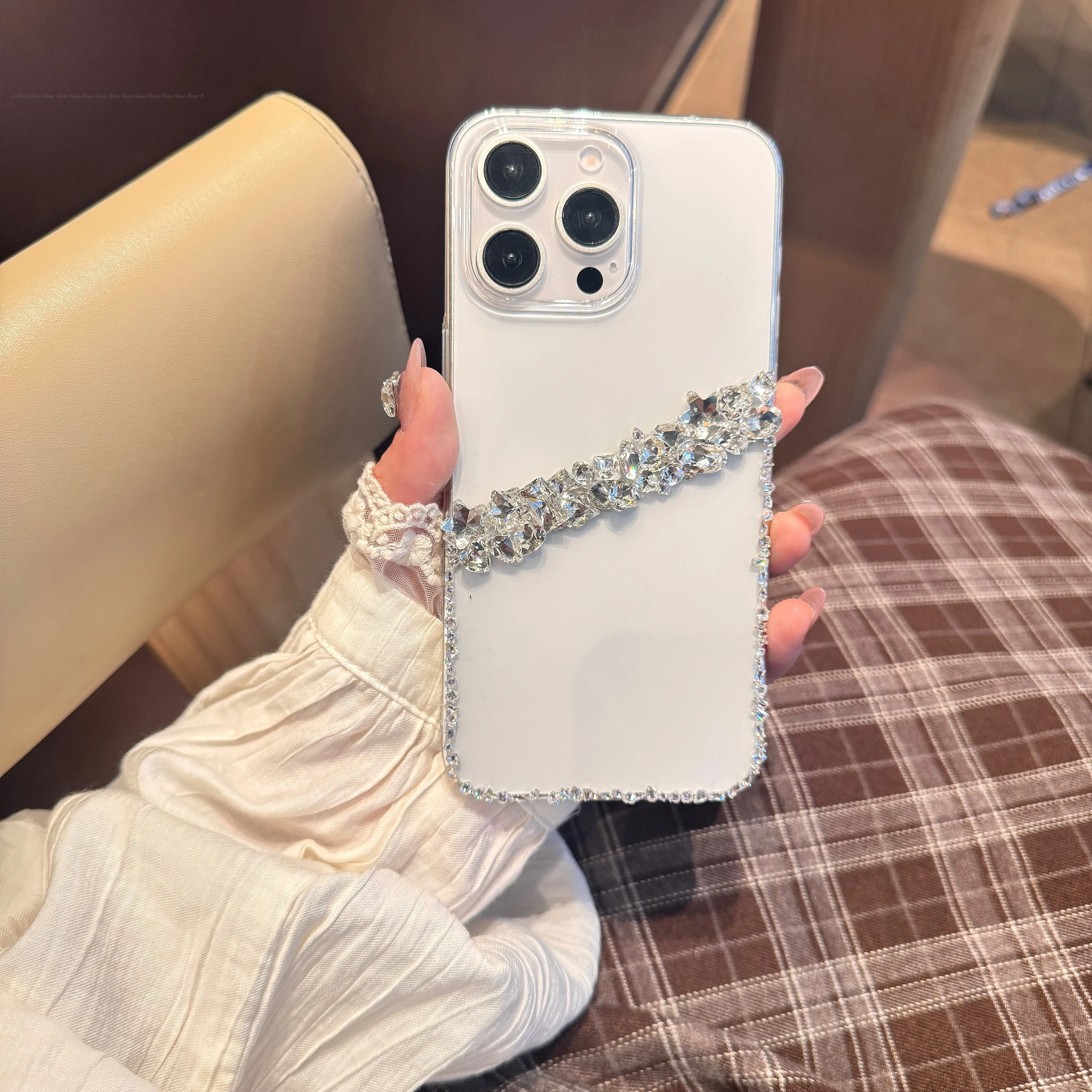 الفاخرة تألق الماس ل Xiaomi Mi Civi 2 3 4 5 Poco X3 M3 F2 F3 F4 GT Pro ملاحظة 10 لايت بلينغ الصلب PC الغطاء الخلفي جراب هاتف #3