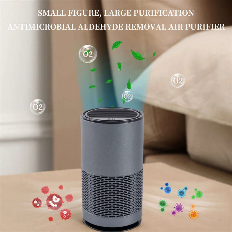 New Portable Anion Purifier Smoke Air Filter Mini USB Rechargeable Formaldehyde Removal Deodorizing for Car Home Bedroom Office