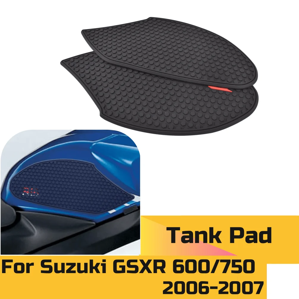 GSXR600 GSXR750 Tank Pad Stickers Gas Protector For Suzuki GSXR 600 750 2006 2007 GSXR-600 Motorcycle Kit Knee Oil Decals
