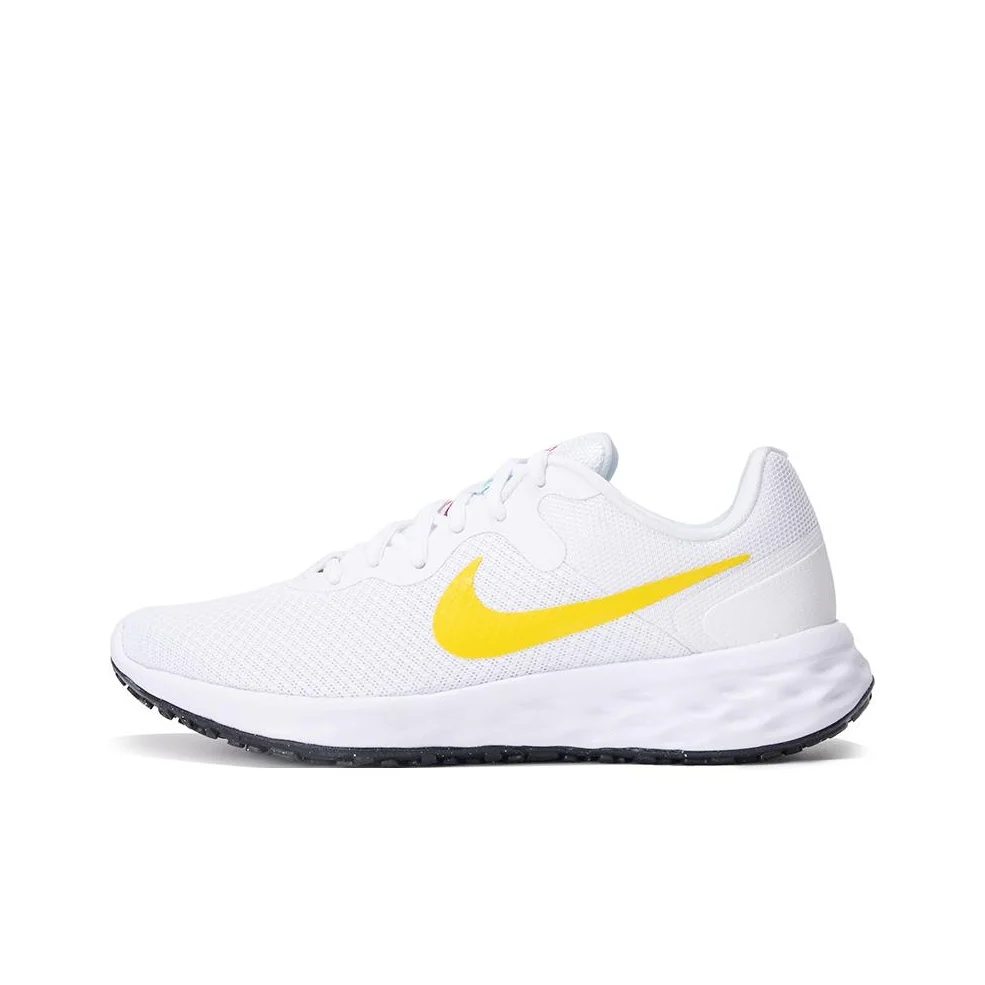 POIZON Nike Revolution 6 Next Nature 'White Opti Yellow' Feminino
