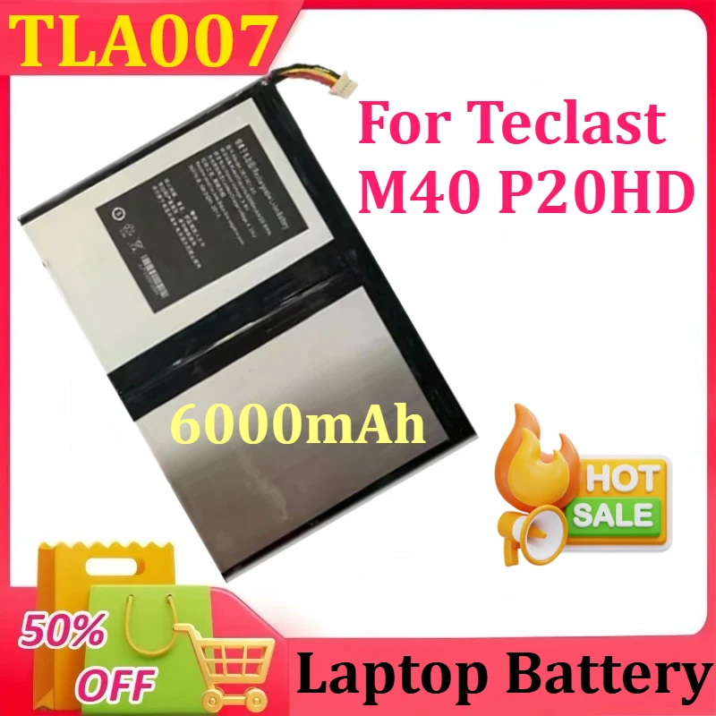 

6000mAh Replacement Battery TLA007 for Teclast M40 P20HD 5 Lines Portable Power Bank Tablet Battery