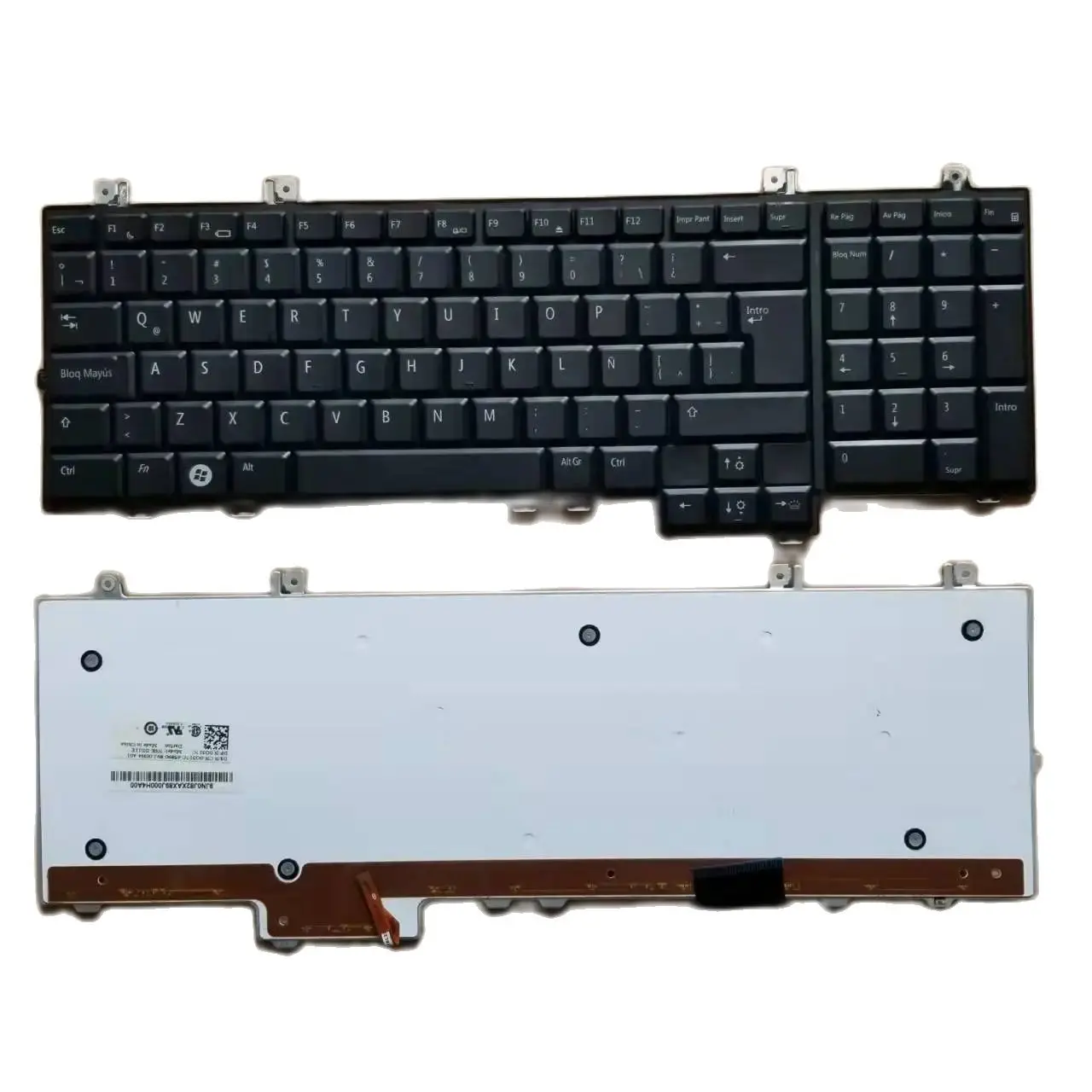 Clavier LA Latin pour Dell Studio 17, 1735, 1736, 1737, Noir, Rétro4.2, SP, Espagnol, Nouveau