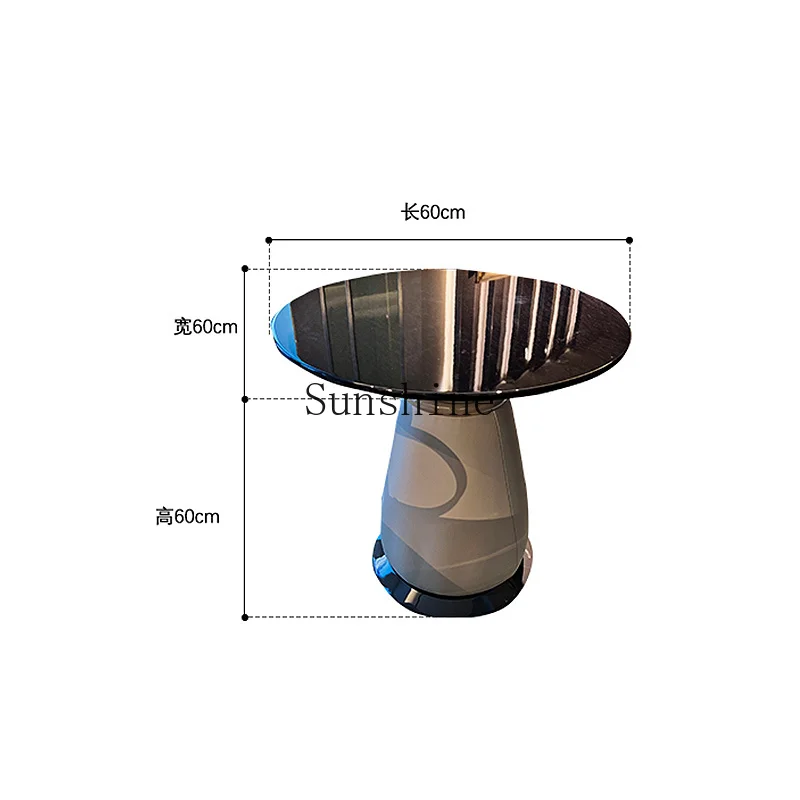 Modern light luxury leather sofa high-end villa large flat floor living room large apartment luxury Italian simplicity