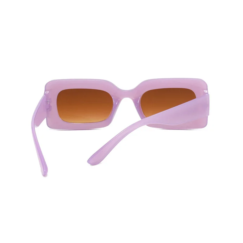 SHONEMES Rectangle Sunglasses Trendy Candy Color Frame Shades Outdoor UV400 Sun Glasses Purple Orange for Women