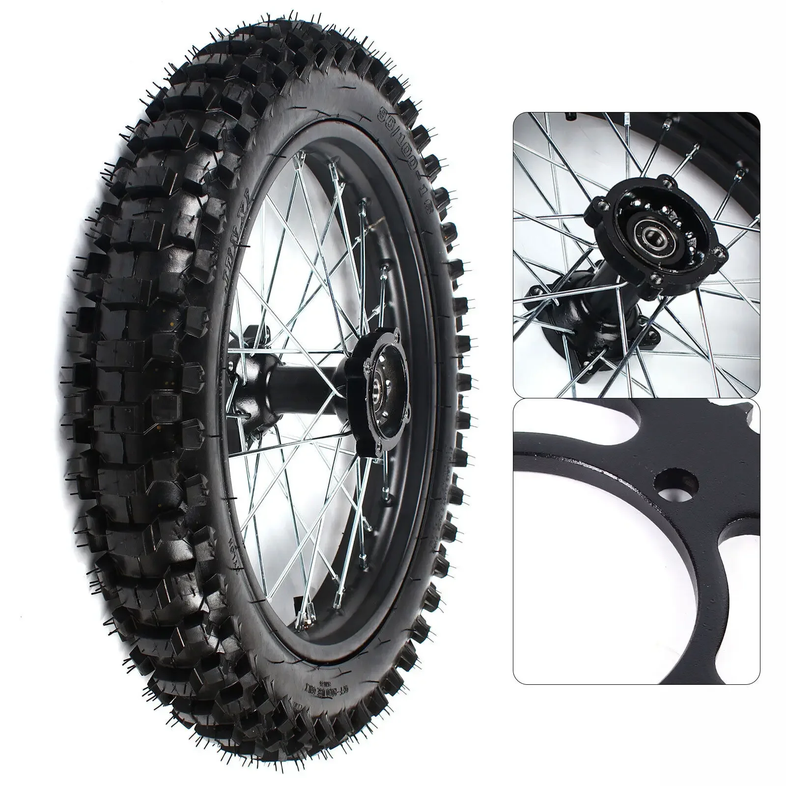 

Wheel Rim Tyre Sprocket W/Bolt For 110cc 125cc 140cc 150cc Dirt Bike Thumpstar SUNL ROKETA JOWAY NST Coolster Atomik