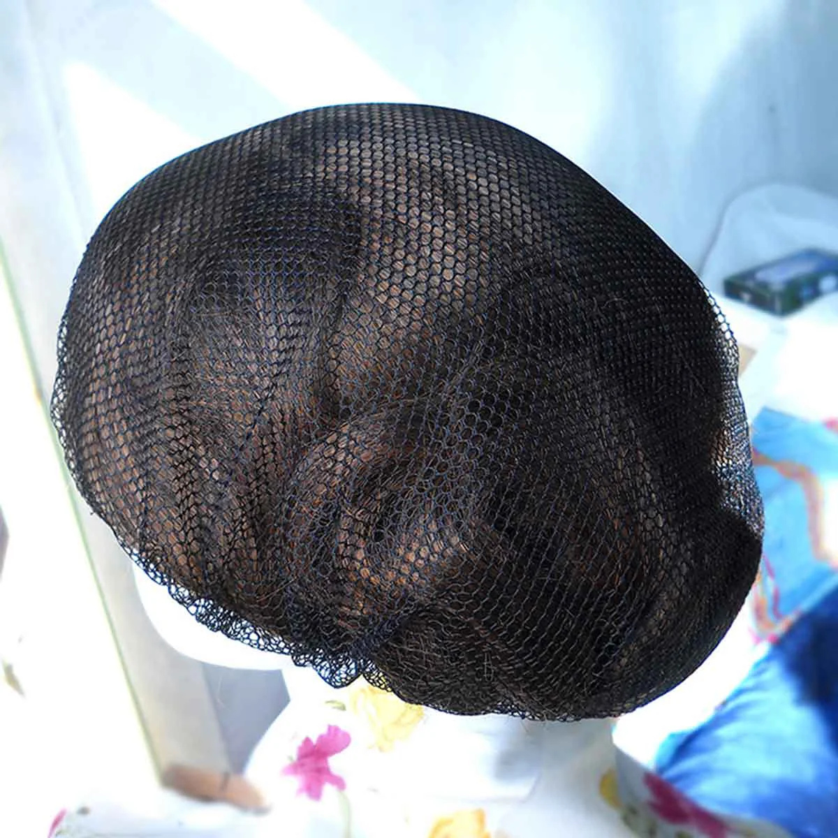 

12 Pcs Disposable Mesh Black Hair Net Caps Elastic Free Size Covers for Cosmetics Kitchen Cooking Home Industries Hospital