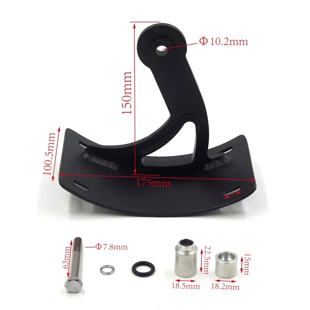 Porta targhetta con staffa targa per montaggio curvo verticale per moto nero per Suzuki Boulevard 2006-2013