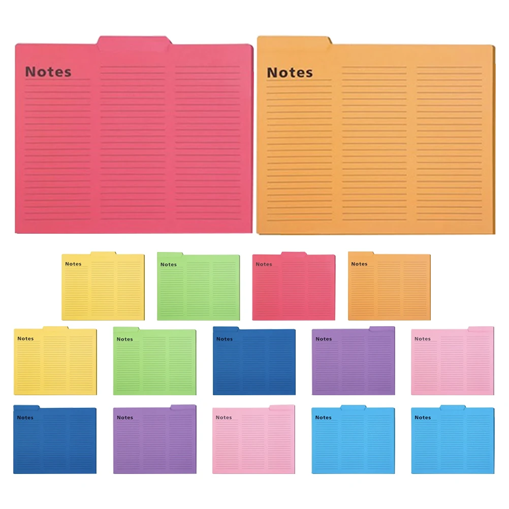 

16 Pcs Colorful File Folders Paper Wear Resistant Office Supplies Desk Organizer Document Storage Home School Use Student Folder