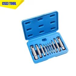 10pcs M4-M24 Screw Tap Extractor Steel Broken Head Taps Remover Stripped Screw Tap Extractor Set Screw Remover Tools Drill Bits