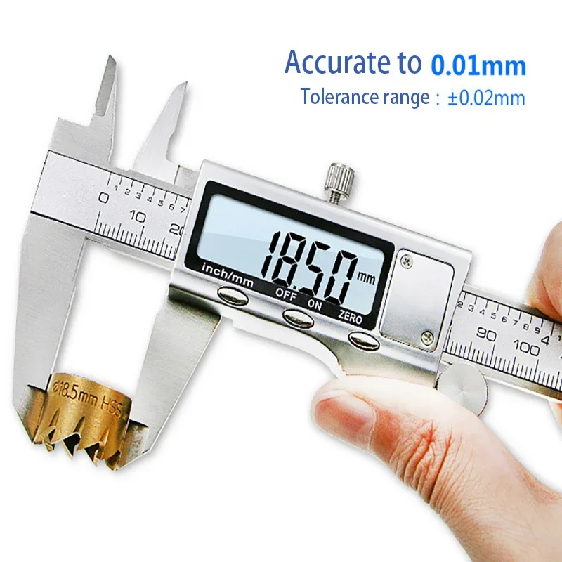 Electronic Vernier Calipers Professional Digital Measuring Tools 6/8 Inch Stainless Steel Caliper with LCD Screen for Household