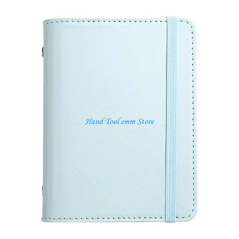 H37F 5-Rings PU Leather Binder Notebook With 80 Sheets Pocket Journal for Writing