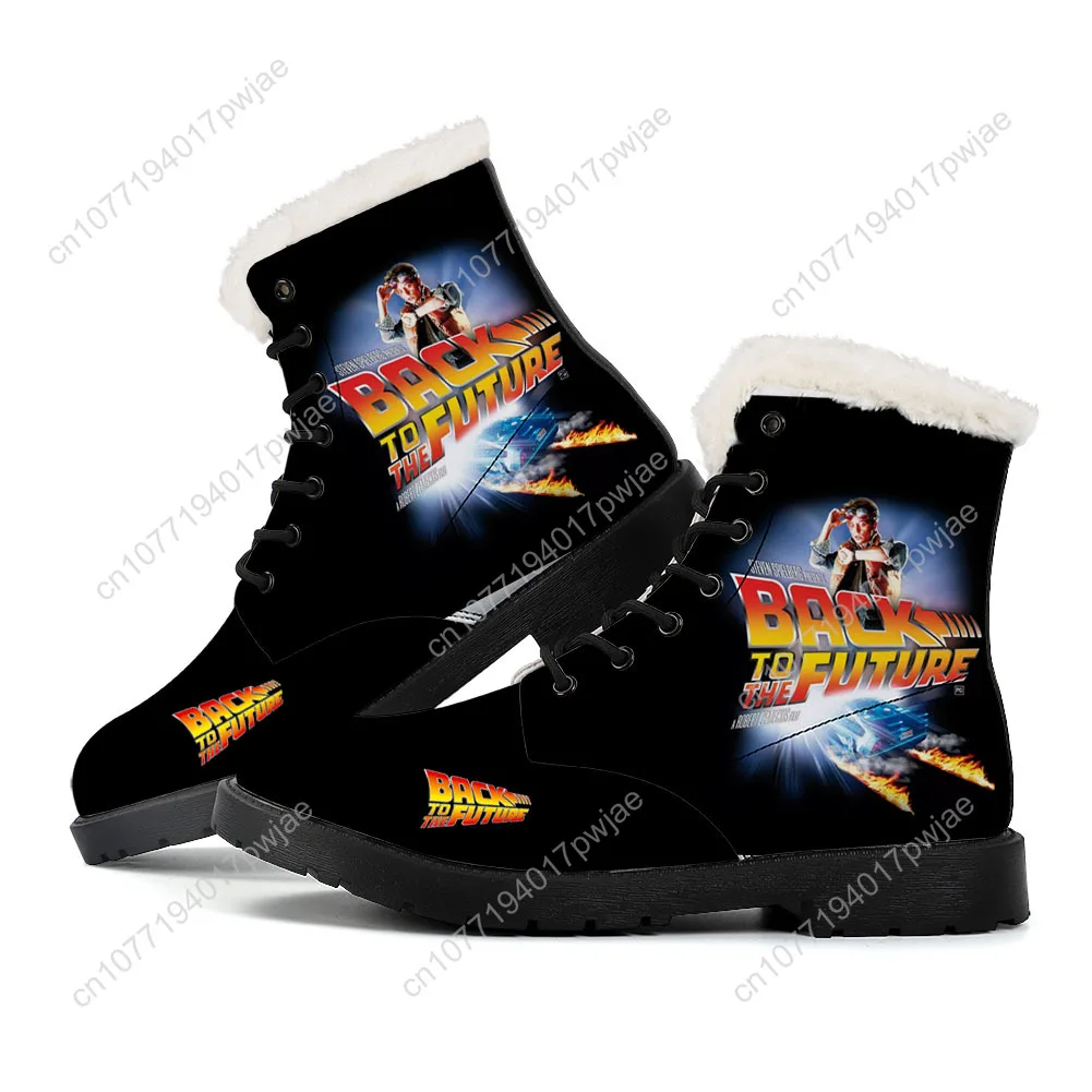 العودة إلى المستقبل أفلام الخيال العلمي القطيفة الدفء أحذية رجل إمرأة الشتاء أحذية المشي لمسافات طويلة في الهواء الطلق