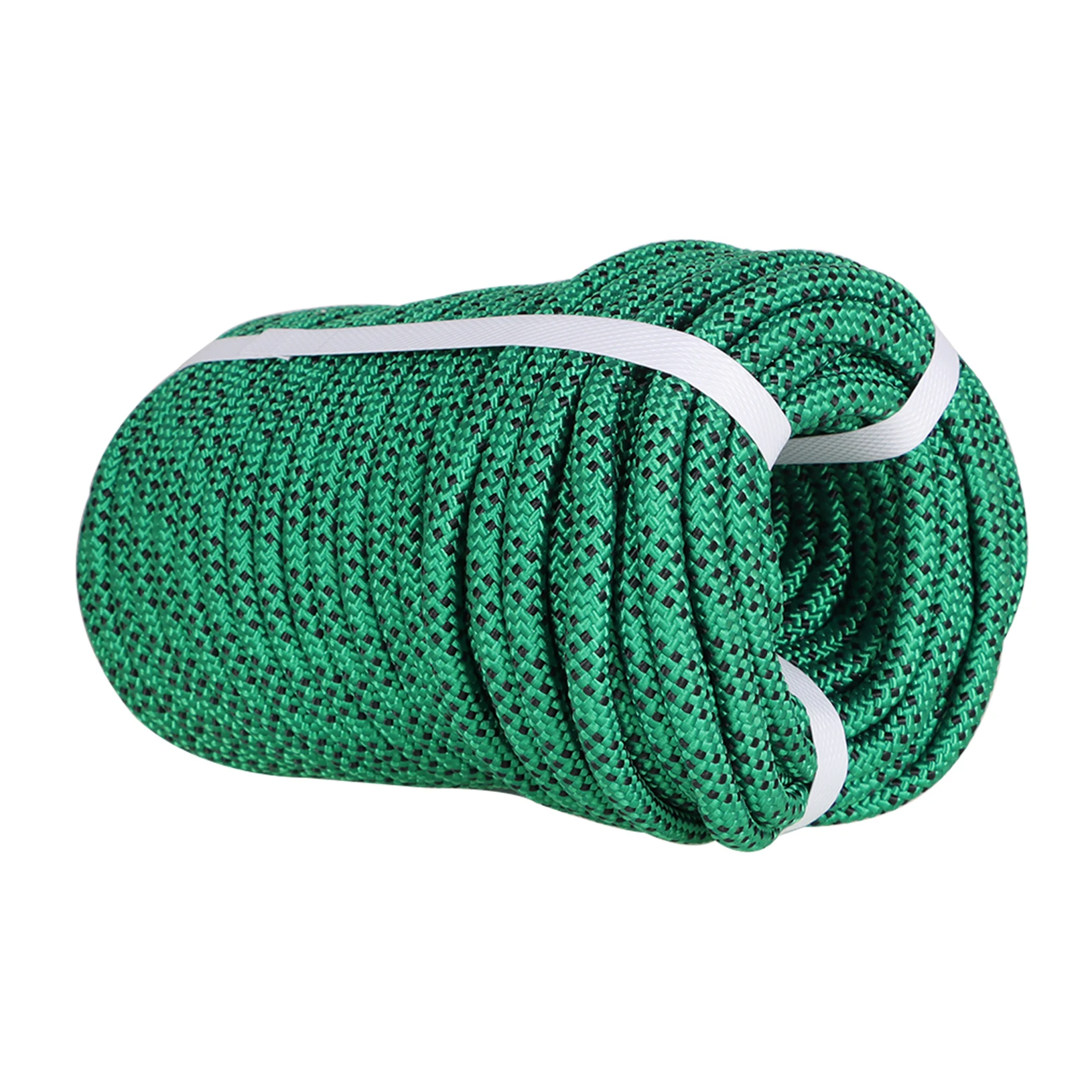 

High Strength 3520lbs 3/8 Inch Polyester Rope 100Ft Green-Black-for Tree Climbing Rigging, Arborist