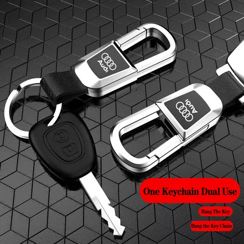 3D Metal Leather Car Logo Key Rings Keyring Keychain For Audi S Line S3 RS4 A4 B5 B6 A3 8P 8V 8L A5 A6 C6 C5 A1 A7 A8 Q2 Q3 TT