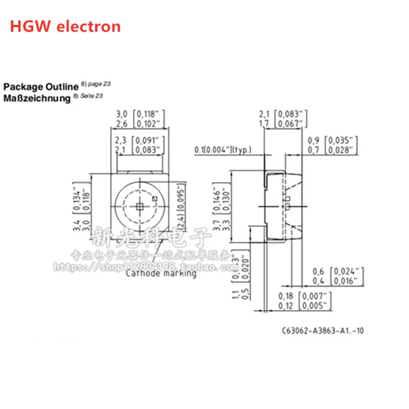 20PCS LW T6SC LWT6SC PLCC-2 3528 WHITE SMD LED for Cluster, Auto instrument tray table 1210 white Button Backlighting (LW T6SC)