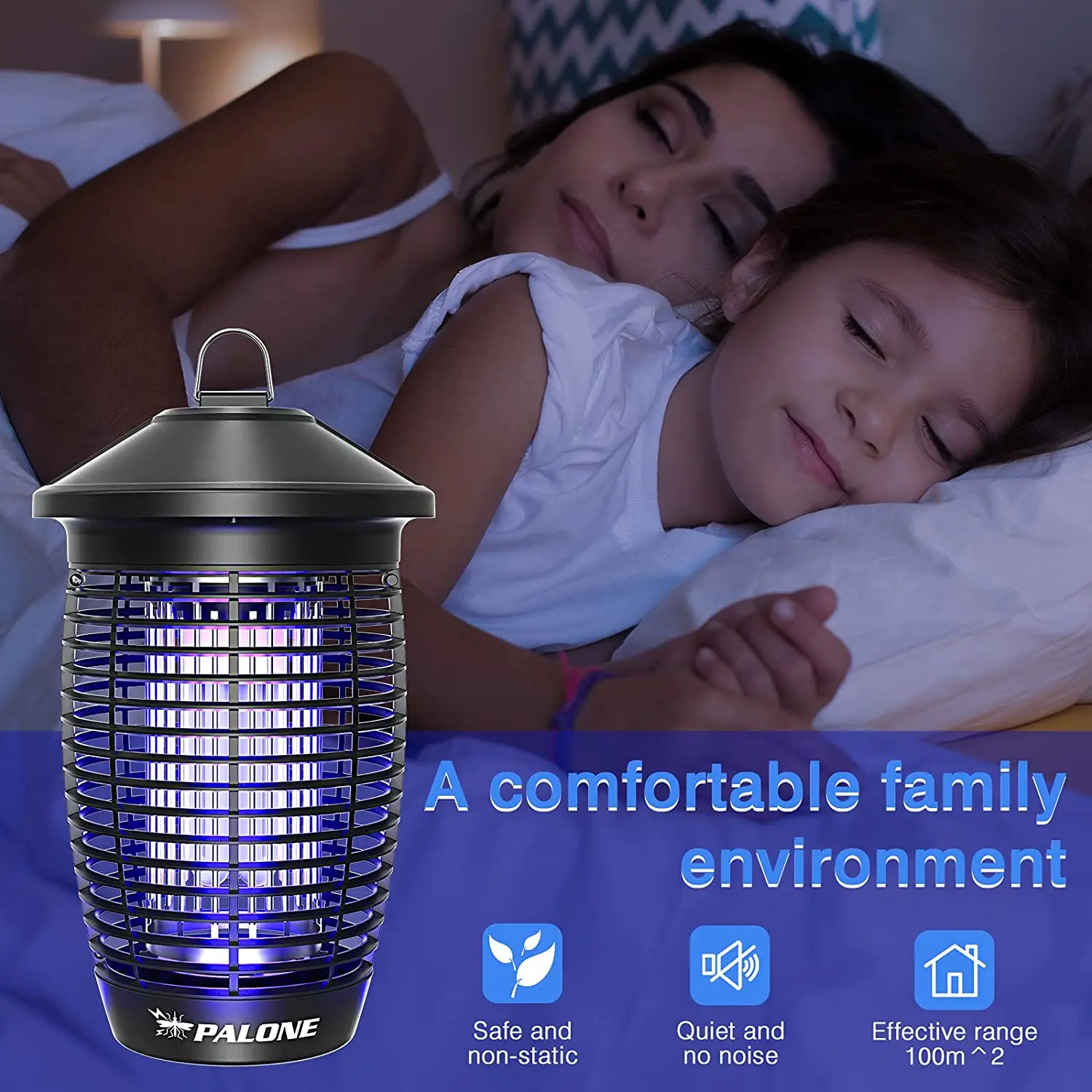 PALONE  Bug Zapper Outdoor, 4500V 20W Mosquito Killer, Insecticide Fly Killer, Efficient Mosquito Lamp for Patio, Garden, Home