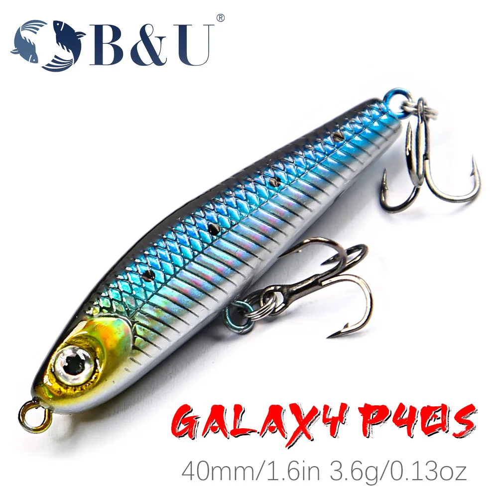 

B&U-Sinking Pencil Bait, Wobbler Hard Baits, Trout, Mackerel, Micro Sea Fishing Lure, Bass Lures, 40mm, 3.6g