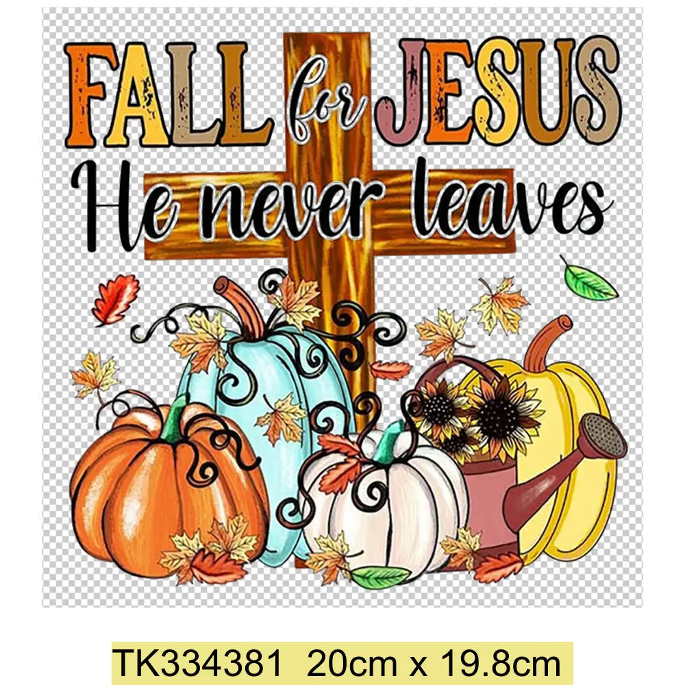 Thanksgiving Hello Fall Vinyl Heat Transfers Patches Decals Turkey Autumn Slogan Design Heat Transfer Stickers for Clothes